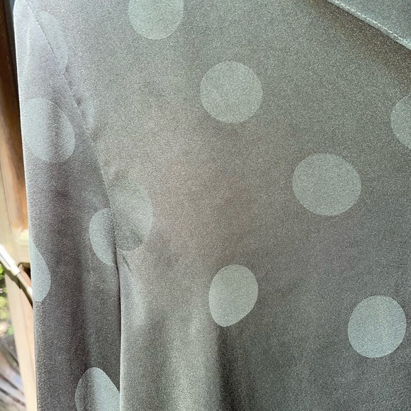 green polka dot madewell button down top size small - Picture 3 of 7